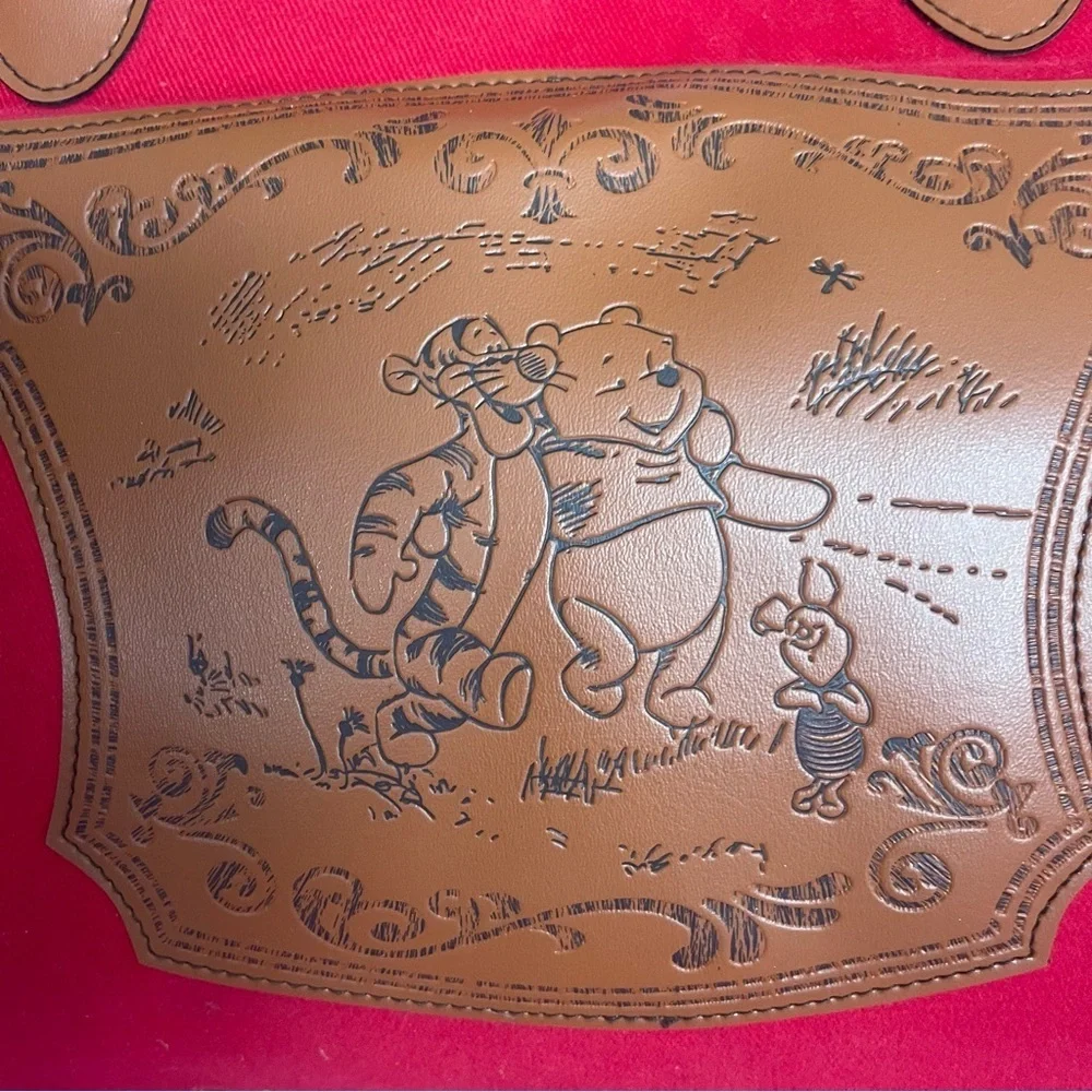 Vintage Winnie the Pooh and Friends Red Shoulder Bag Like New